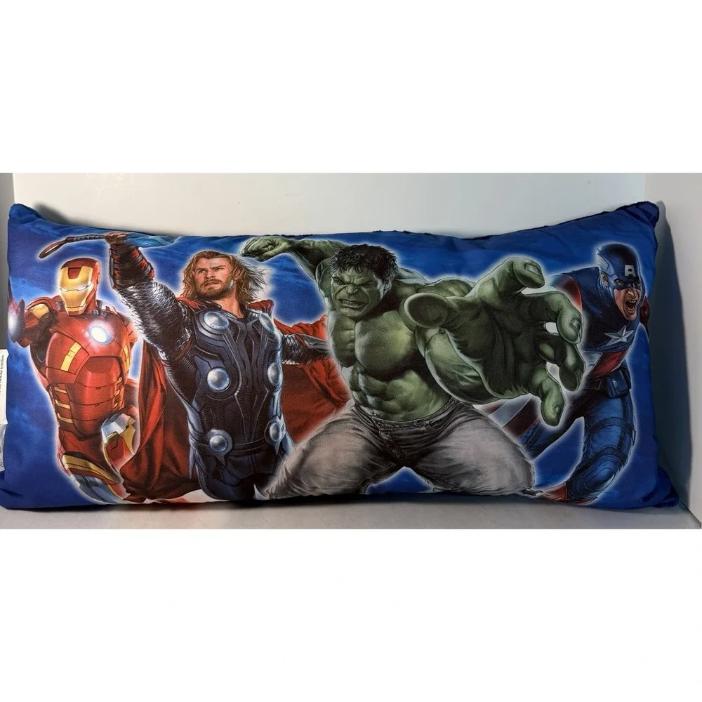 Marvel Plush Iron Man, Thor, Hulk, and Captain America Decorative Throw Pillow